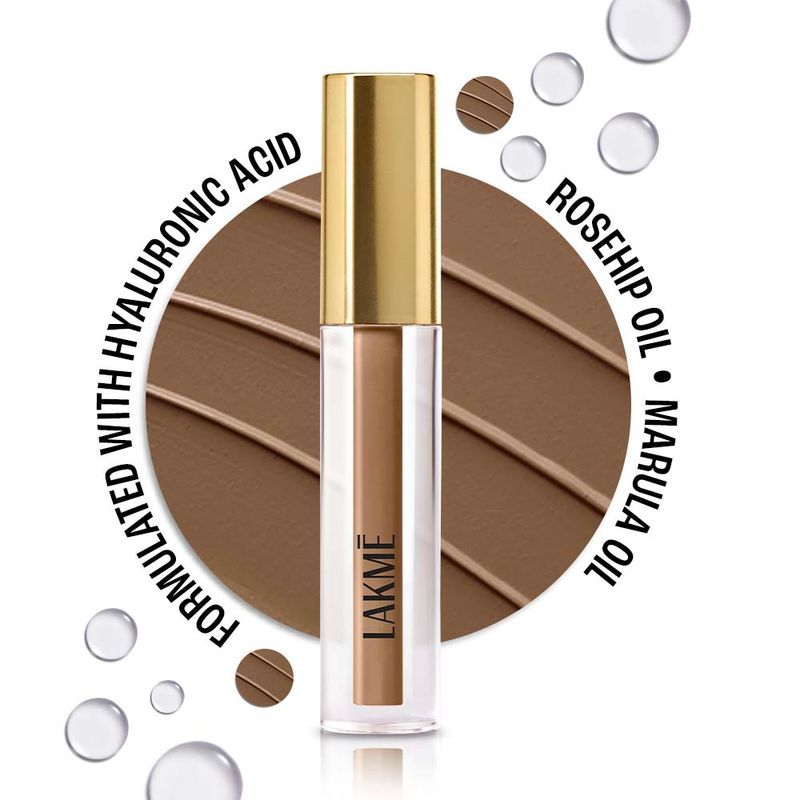 Lakme 9 To 5 Hya Matte Liquid Concealer With Hyaluronic Acid & Rosehip Oil - Walnut