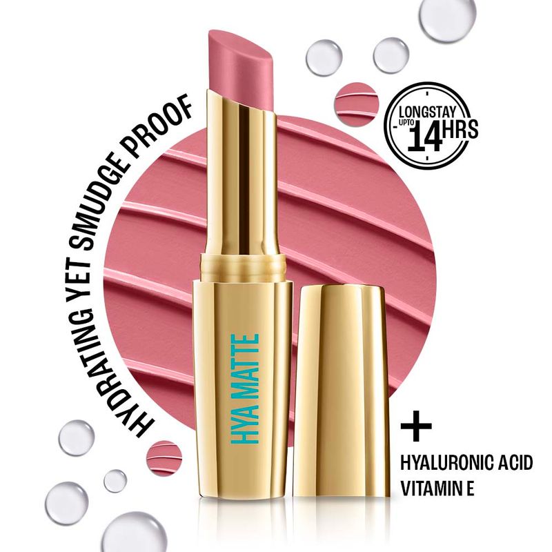 Lakme 9to5 Hya Matte Hydrating Lipstick With Hyaluronic Acid For 14Hr Long Stay Blush Business