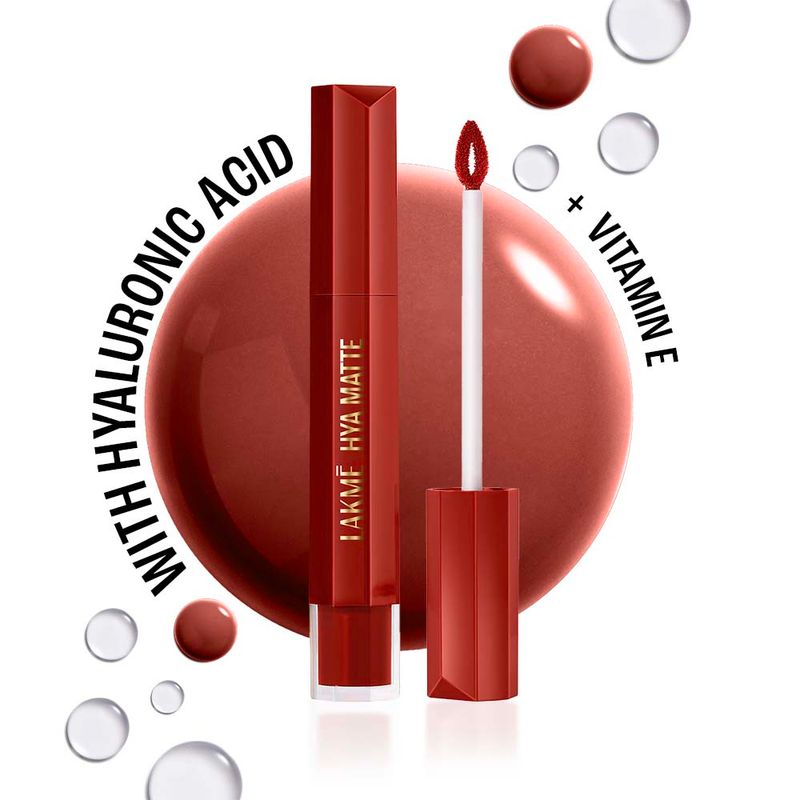 Lakme 9to5 Hya Matte Hydrating Lip Liquid With Hyaluronic Acid & Vit E Boss Lady Brick