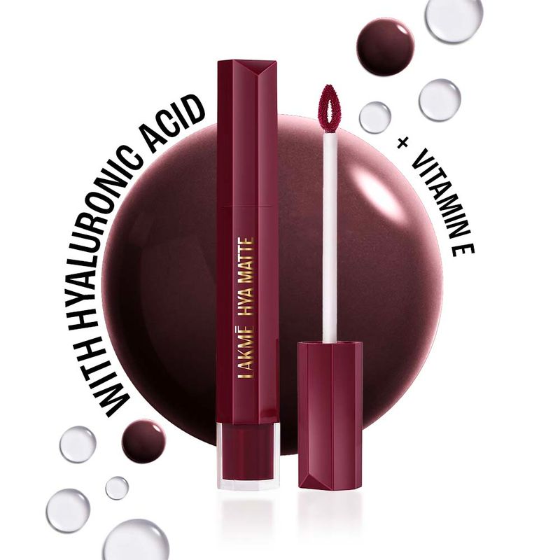 Lakme 9to5 Hya Matte Hydrating Lip Liquid With Hyaluronic Acid & Vit E Powerhouse Plum