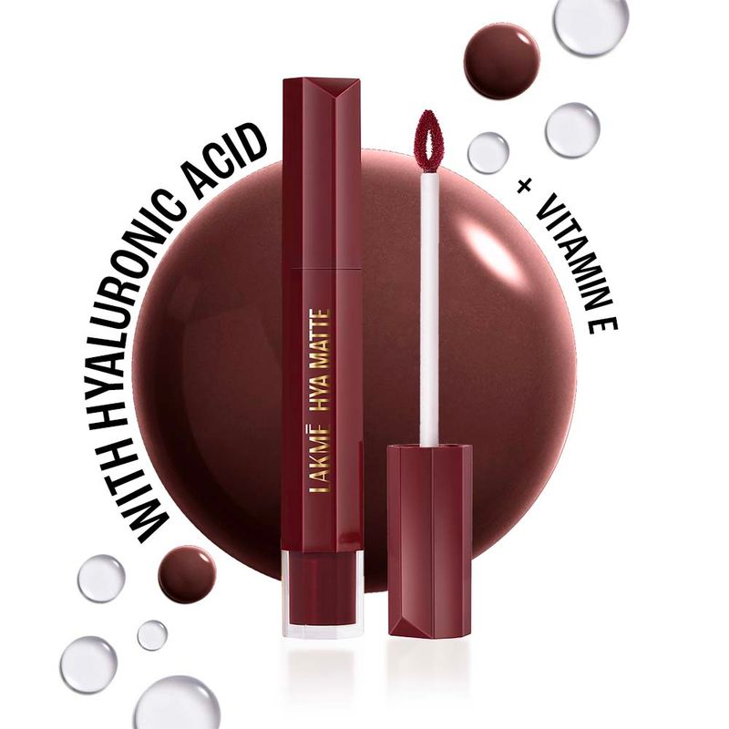 Lakme 9to5 Hya Matte Hydrating Lip Liquid With Hyaluronic Acid & Vit E Afterhours Wine
