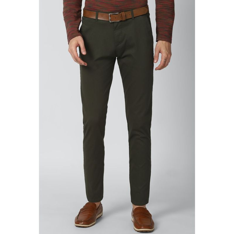 Peter England Men Olive Casual Trousers (30)