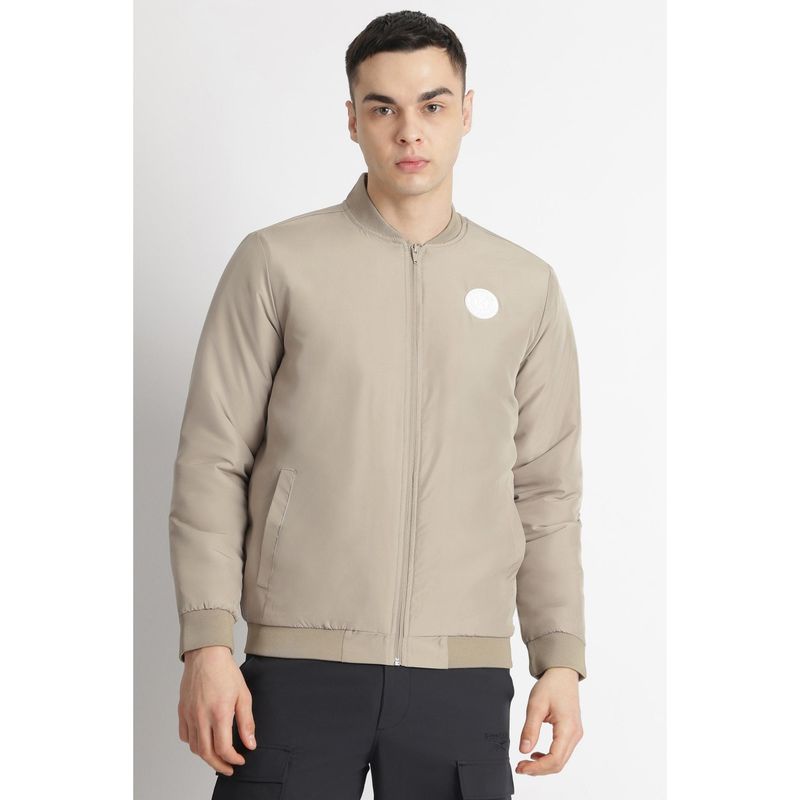 Reebok Men Solid Jackets - Beige (2XL)