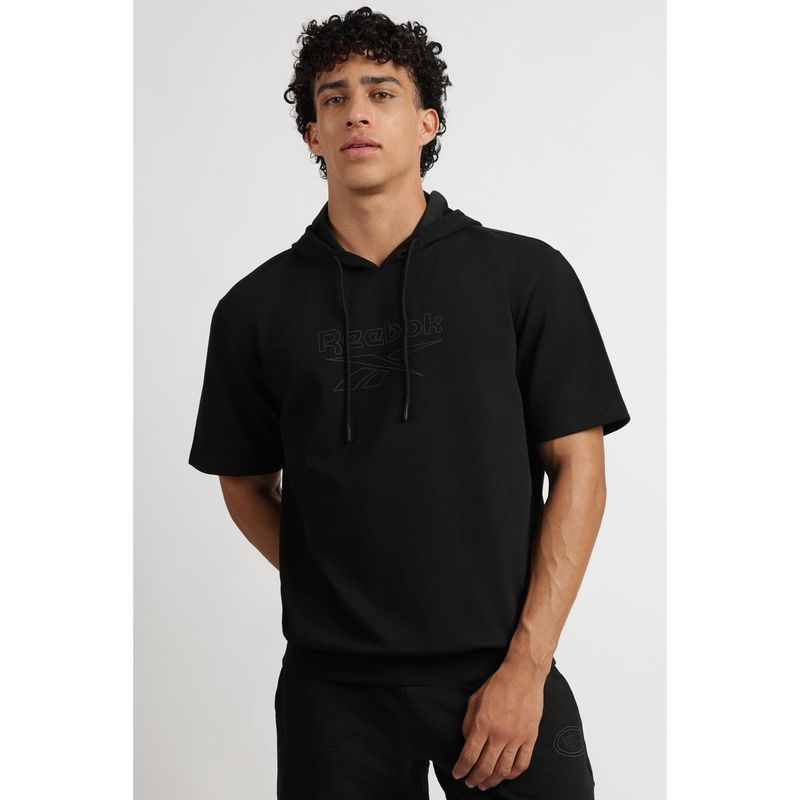 Reebok Men Embroidered T-shirt - Black (2XL)