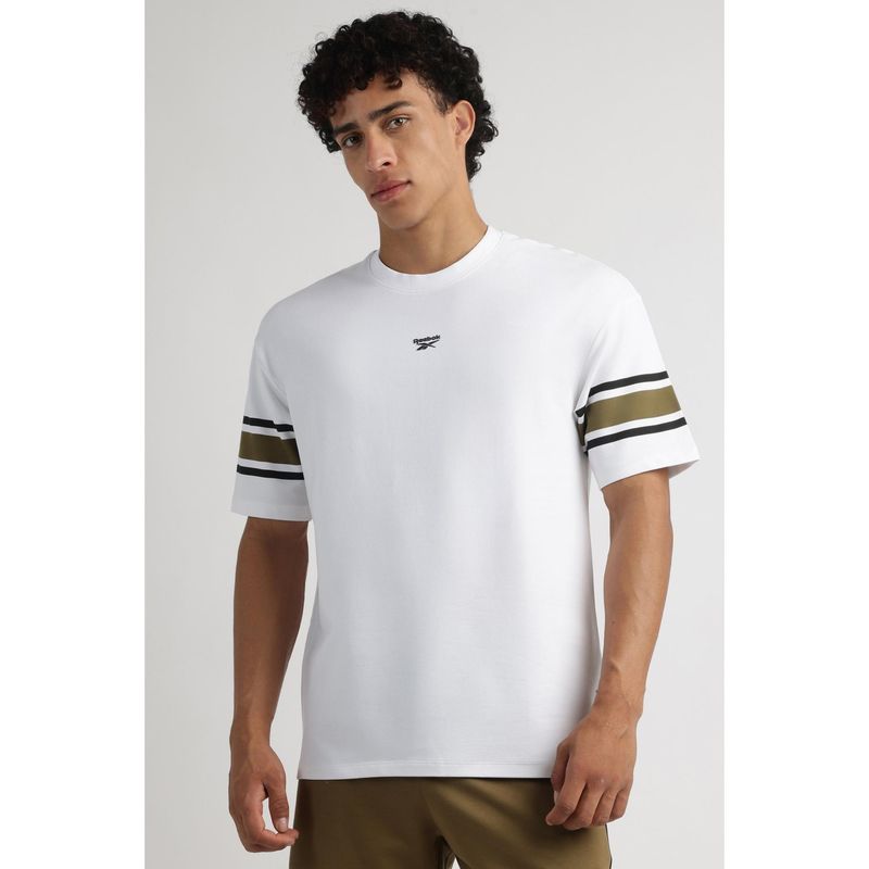 Reebok Men Printed T-shirt - White (XL)