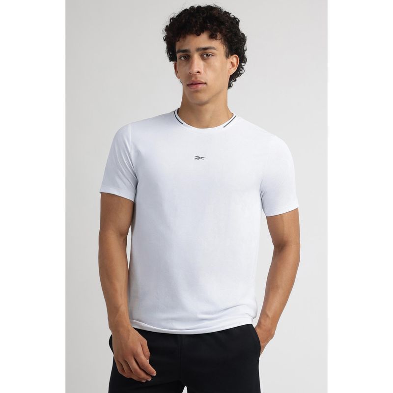 Reebok Men Textured T-shirt - White (XS)