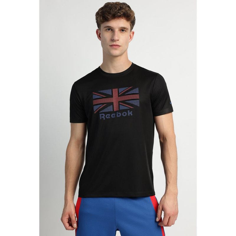 Reebok Men Printed T-shirt - Black (XL)