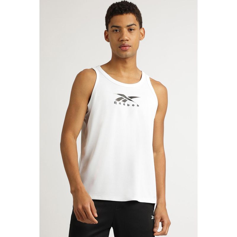 Reebok Men Printed Tank - White (L)
