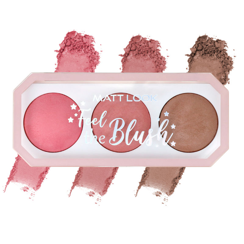 Matt look Feel The Blush Baked Blush Trio Palette