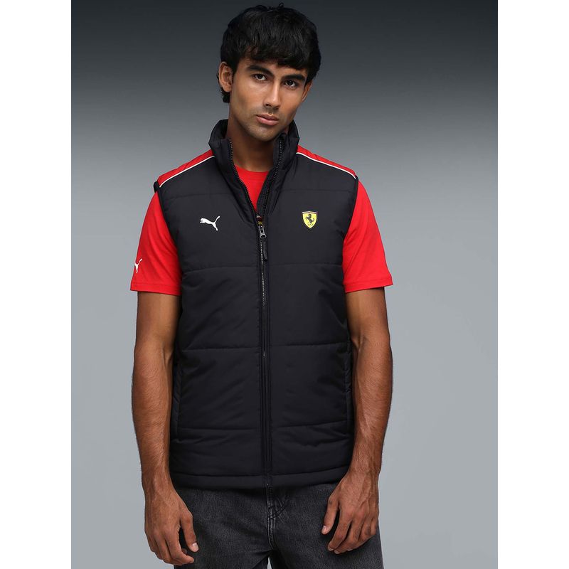 Puma Black Ferrari Mt7 Men's Padded Vest Jacket (2XL)