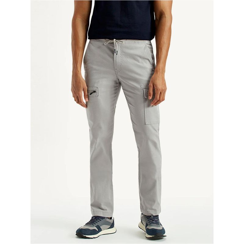 Levi's Mens Light-Grey Slim Fit Cargo Trousers (28)