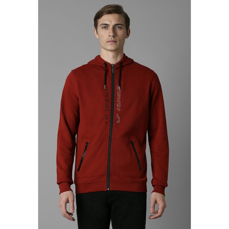 Louis Philippe Men Casual Maroon Print Jacket (S)