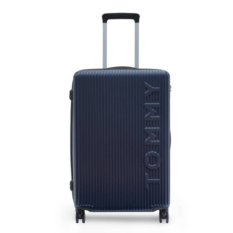 Tommy Hilfiger Unisex Check In Hard Luggage Bag - Navy Blue (M)