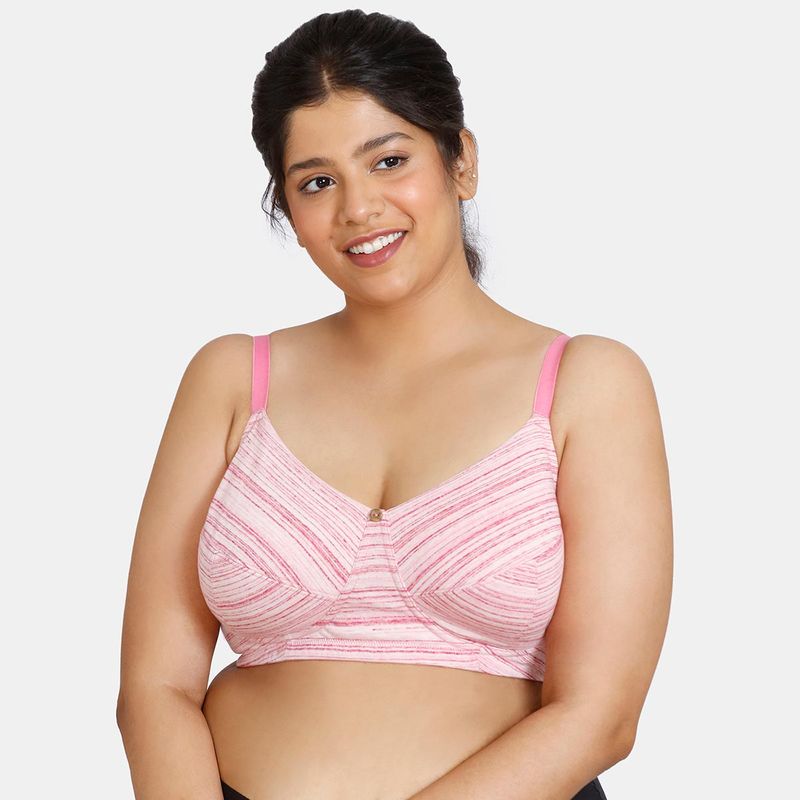Zivame Gelato Lightly Lined Non-Wired 3-4th Coverage Super Support Bra - Pink Cosmos Pink (32E)