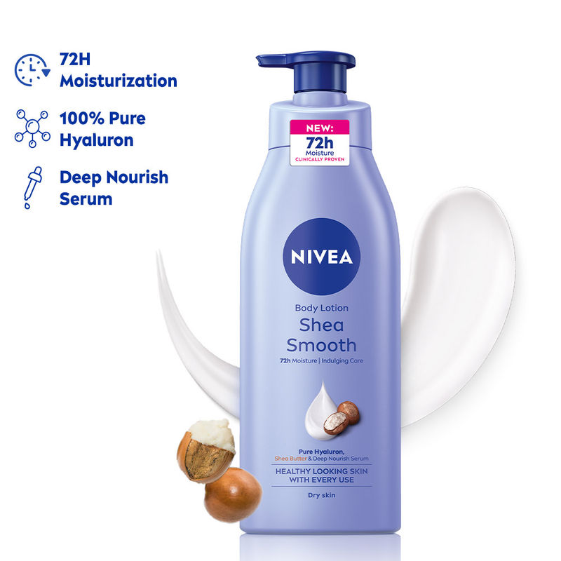 NIVEA Shea butter Body Milk Lotion - 5 In 1 COMPLETE CARE For 72Hr Moisturised Skin Dry Skin
