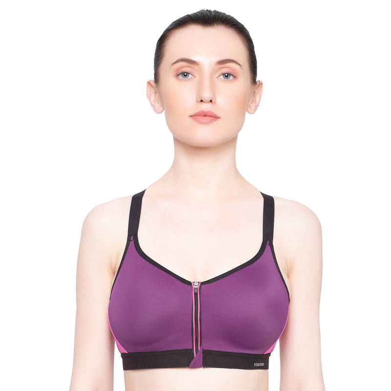 Triumph Triaction 125 Padded Wireless Front Open Extreme Bounce Control Sports Bra-Multi-Color (32D)