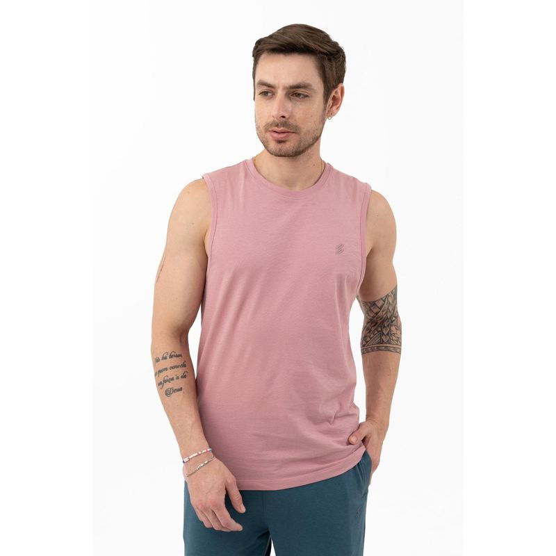 DCYPHR Mens Core Lite Flex Tank Top-Dusk Pink (S)