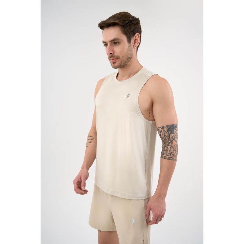 DCYPHR Mens AUSM5X Mesh Tank Top-Beige Mist (M)