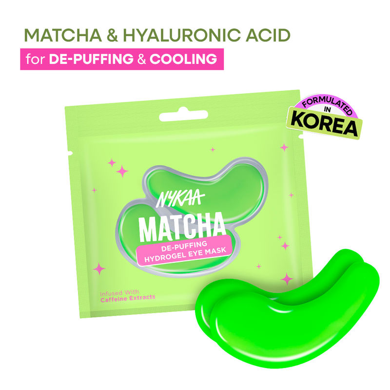 Nykaa Skin Matcha & Hyaluronic Acid Under-Eye Hydrogel Patch - For Instant Cooling & De-Puffing