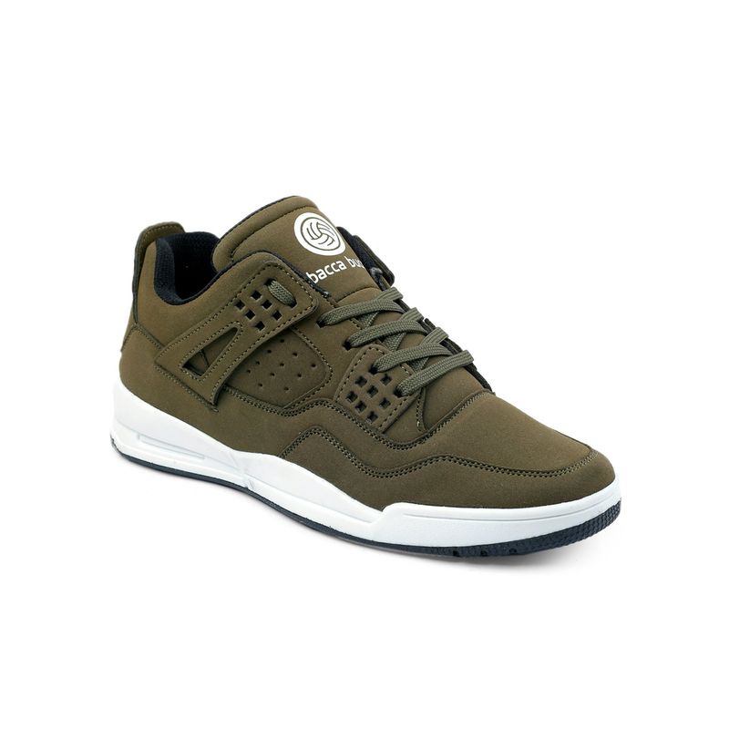 Bacca Bucci Ultraforce Mid Top Athletic Fashion Casual Sneakers Olive (UK 6)