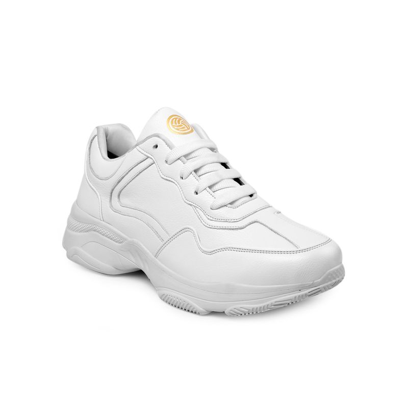 Bacca Bucci Boom Platform Mid Top Chunky White Sneakers Shoes (UK 6)