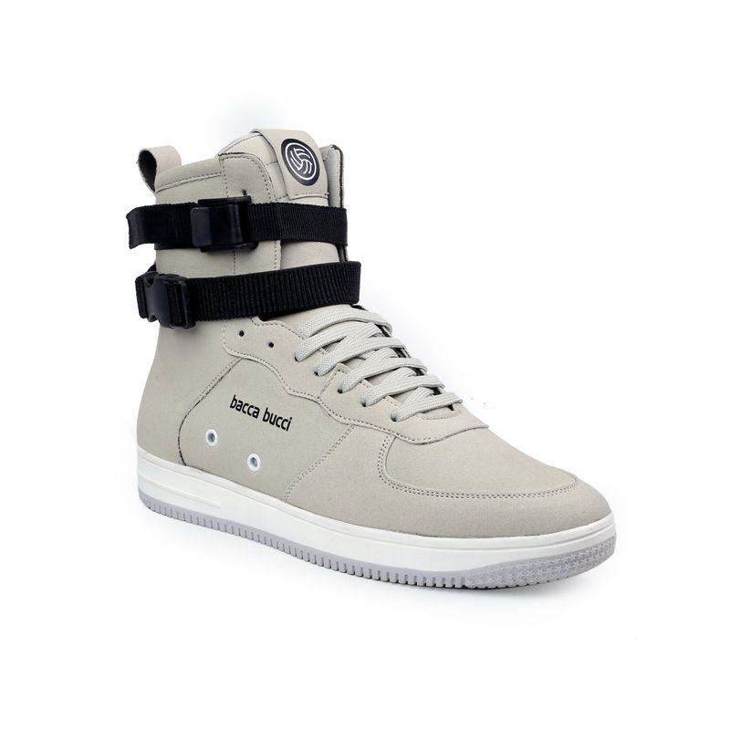 Bacca Bucci Mens Hustle Street Style Fashion Sneakers Casual Shoes Off White (UK 6)