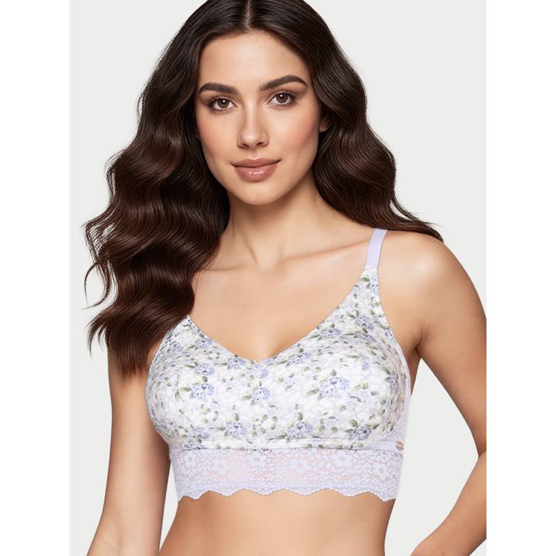 Enamor Lavender Modal Floral Bra (36B)