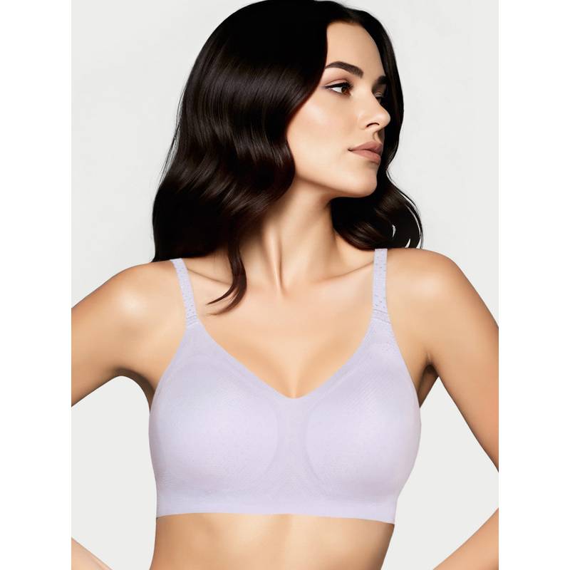 Enamor Lavender Nylon Solid Bra (L)