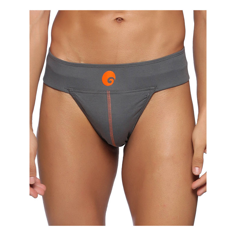 Omtex Mens Athletic Neo Cotton Supporter Back Covered - Grey (L)