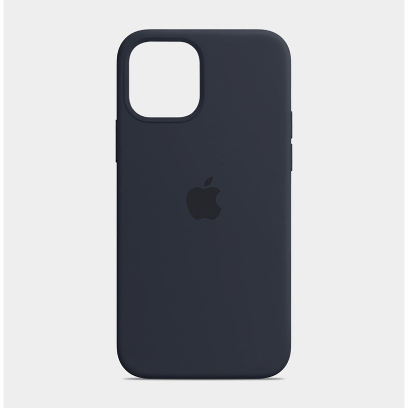 Treemoda Navy Blue Solid Silicone Apple iPhone 14 Pro Back Case (iPhone 14 Pro)