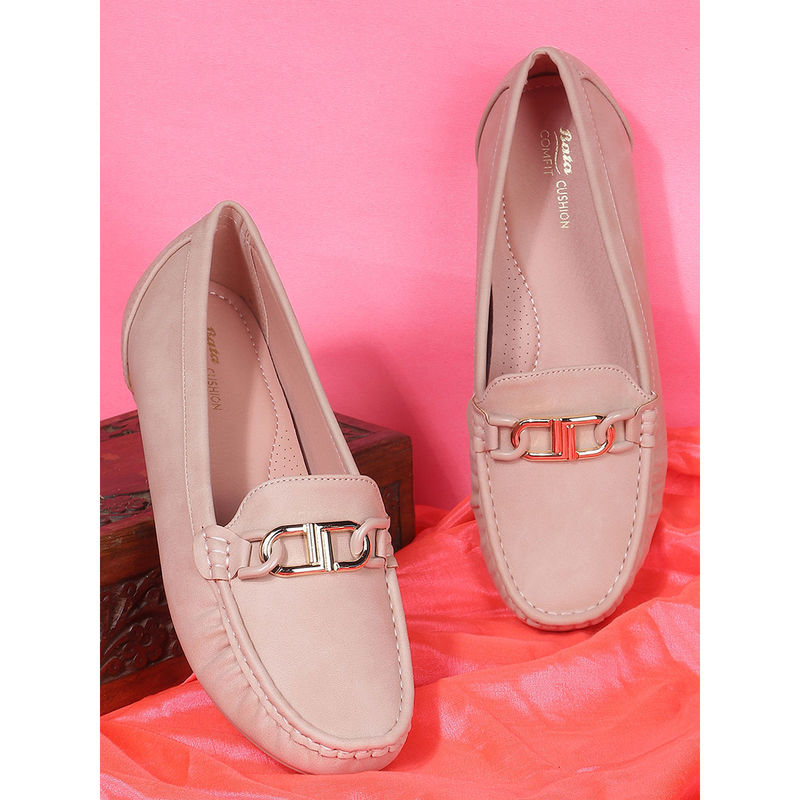 Bata Comfit Women Peach Slip-On Loafers (UK 3)