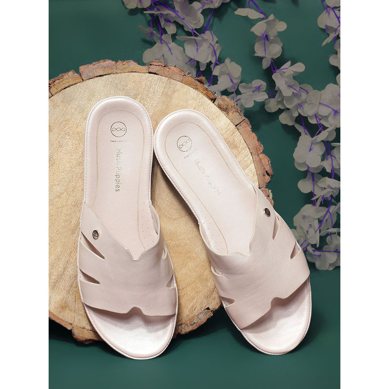 Hush Puppies Women Beige Slip-On Flats (UK 6)