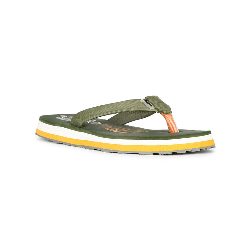 Bata Women Olive Slip-On Flipflops (UK 5)