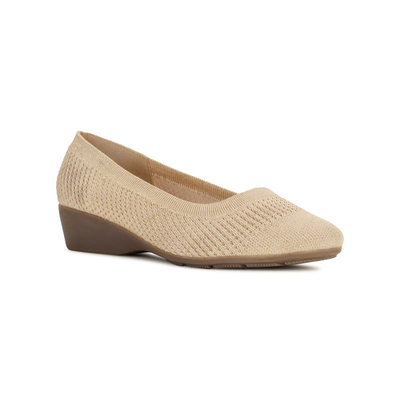Bata Women Beige Slip-On Wedges (UK 7)