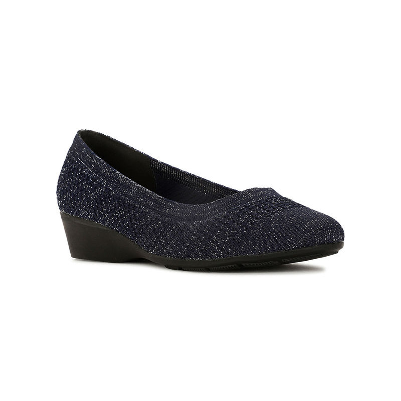Bata Women Navy Blue Slip-On Wedges (UK 4)