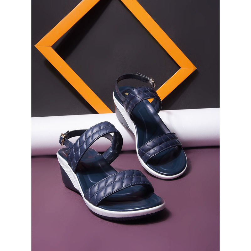 Bata Women Navy Blue Slip-On Sandals (UK 7)