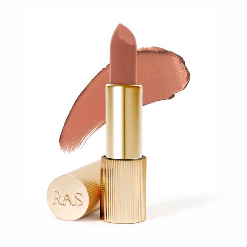 Ras Luxury Oils Lumiere Satin Matte Lipstick - Nude Silk - Brown Lipstick