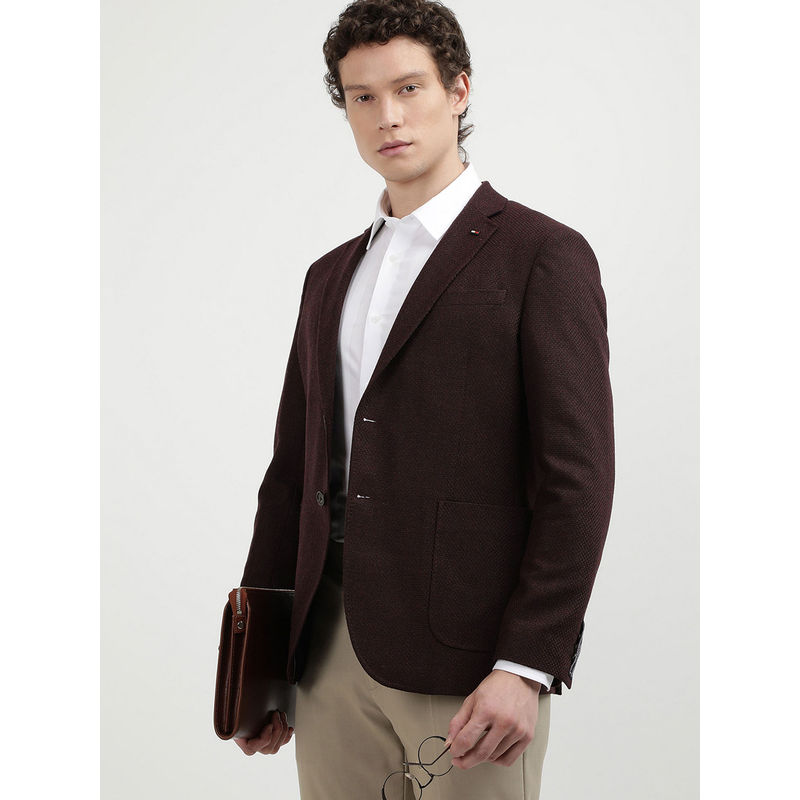 Tommy Hilfiger Solid Basket Weave Tweed Blaze (48)