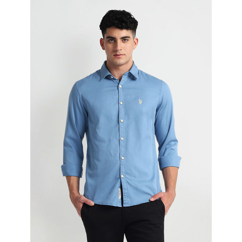 U.S. POLO ASSN. Slim Fit Chambray Shirt (S)