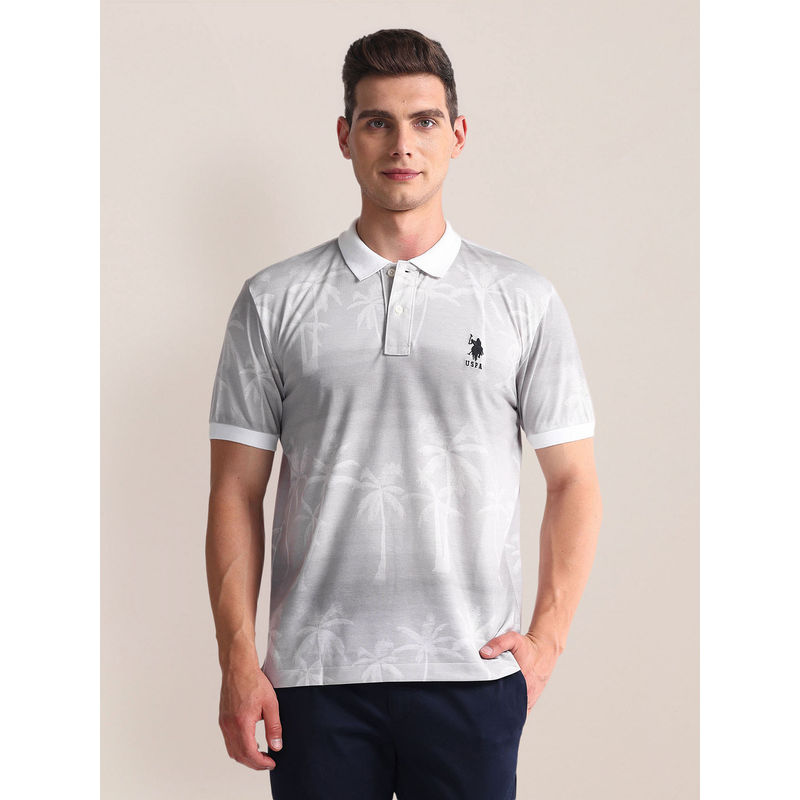 U.S. POLO ASSN. Tropical Print Slim Polo T-Shirt (S)
