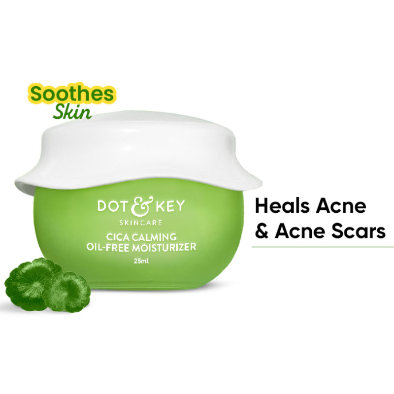 Dot & Key Cica Calming Skin Renewing Night Gel, Niacinamide & Green Tea, Heals Acne & Soothes Skin