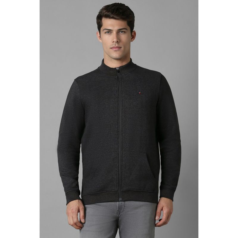 Louis Philippe Men Casual Grey Textured Jacket (2XL)