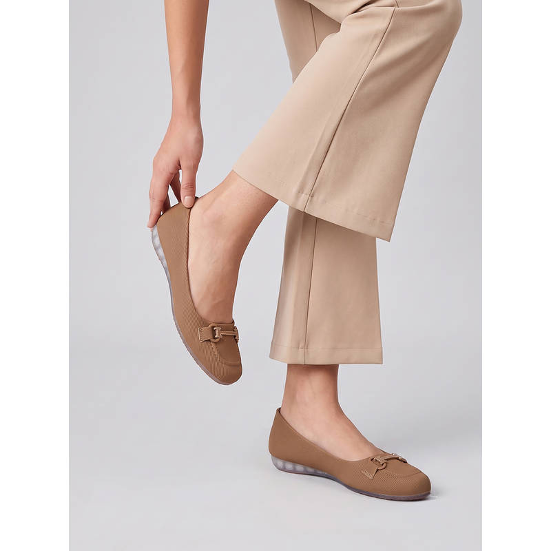 Dollphin Women Brown Comfort Ballerina Dfg-1010 (EURO 38)
