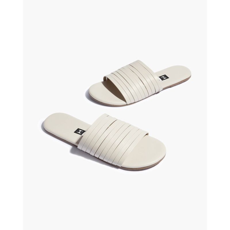 IRUSSH Memory Foam Aish Off White Sliders (EURO 35)