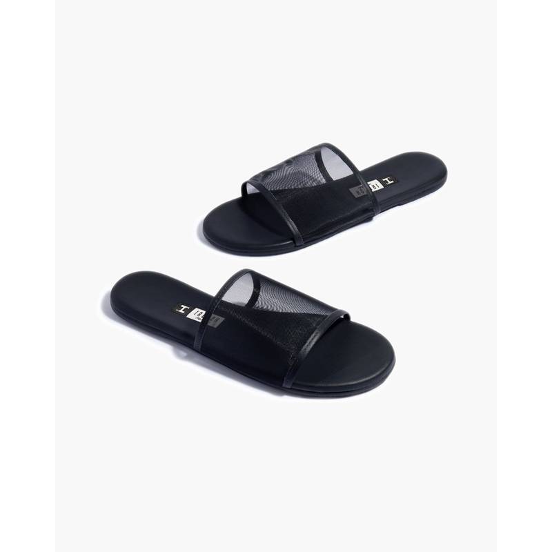 IRUSSH Memory Foam Boome Black Sliders (EURO 35)