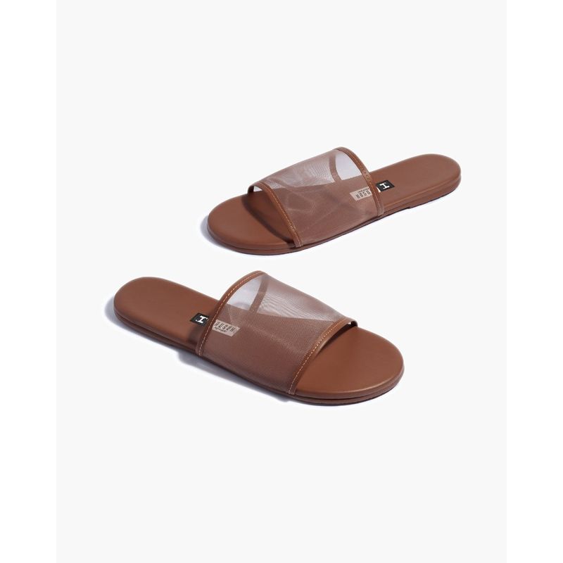 IRUSSH Memory Foam Boome Tan Sliders (EURO 35)
