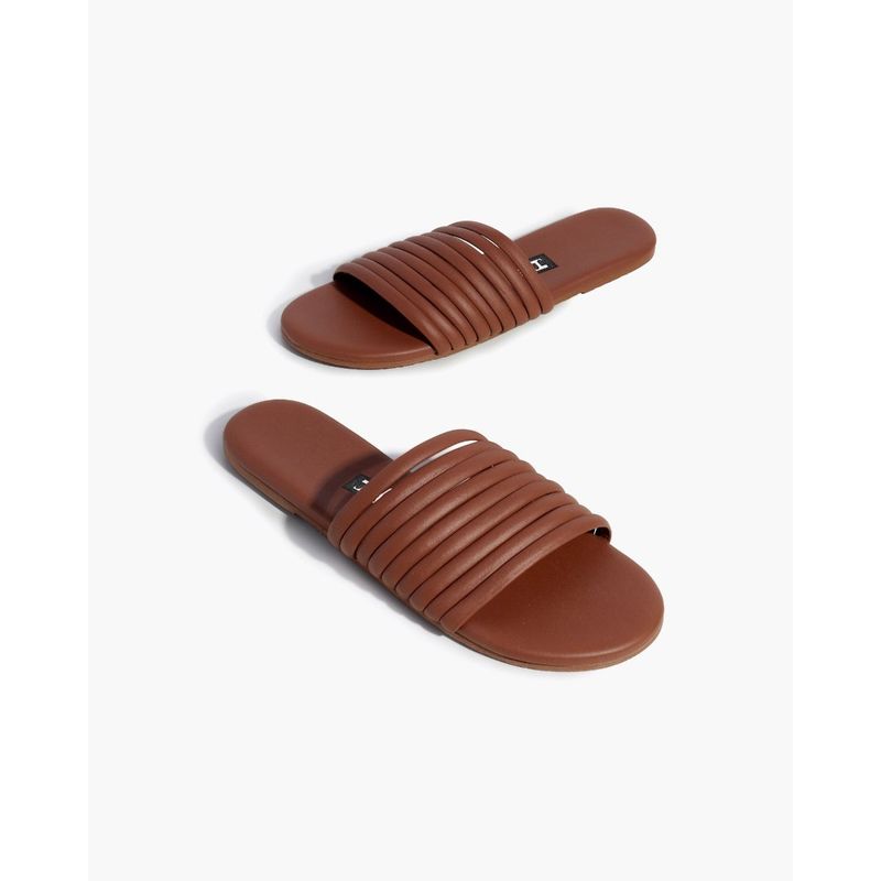 IRUSSH Memory Foam Tan Sliders (EURO 35)