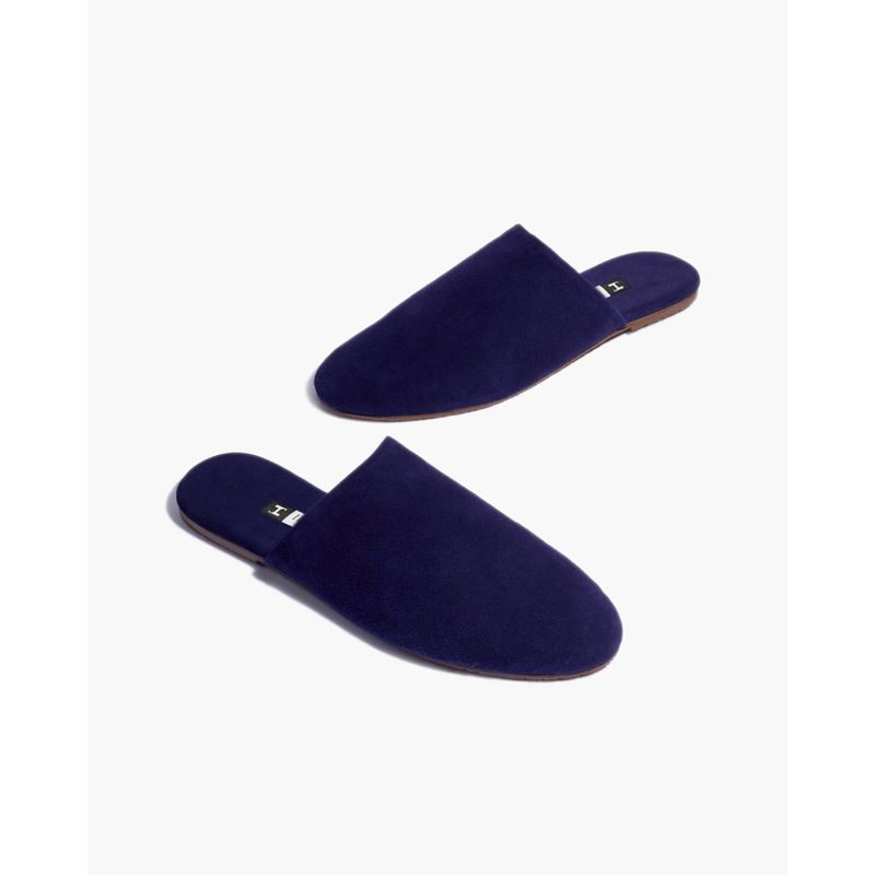 IRUSSH Memory Foam Ileana Navy Blue Mules (EURO 35)