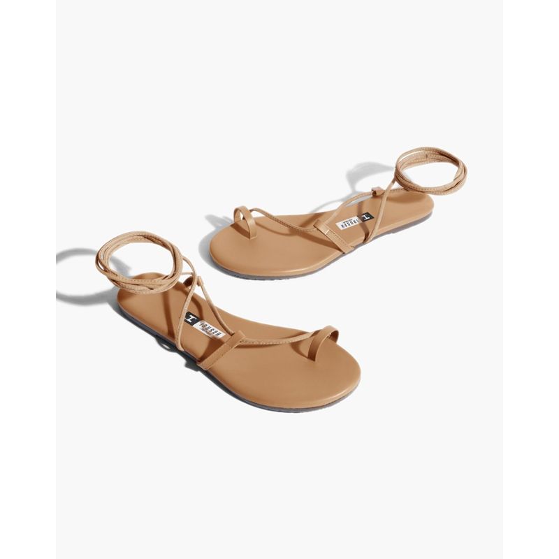 IRUSSH Memory Foam Joohee Tan Flat Sandals (EURO 35)