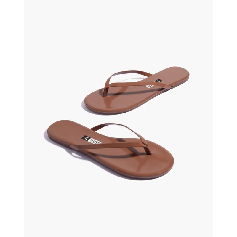 IRUSSH Memory Foam Lolita Glossy Patent Brown Flat (EURO 39)